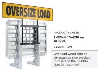 air actuated oversize load sign.